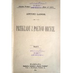 LANGE Antoni, Translations from foreign poets part I and II, JERZY WEINBERG of Lodz - handwritten letter and provenance sticker, stamp Antoni Pulawski Końskie, Warsaw 1899, half leather
