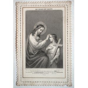 Le signe du salut, holy lace picture, Bonamy papal edition, France 1911 ?