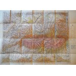 TATRY photogrammetric map, 1:100,000, Military Geographical Institute 1937, Chyżne, Zakopane, Western and High Tatras, 68 x 87.5 cm unfolded