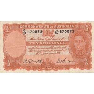 Australia, 10 Shillings, 1942, XF-AUNC, p25b