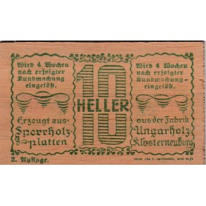 Austria, Notgeld, 10 Heller, 1920, UNC