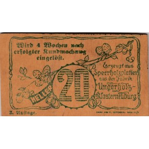 Austria, Notgeld, 20 Heller, 1920, UNC
