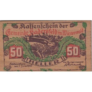 Austria, Notgeld, 50 Heller, 1920, UNC