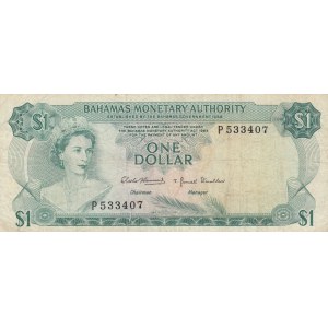 Bahamas, 1 Dollar, 1968, VF (-), p27