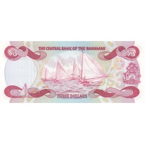 Bahamas, 3 Dollars, 1974, UNC, p44a