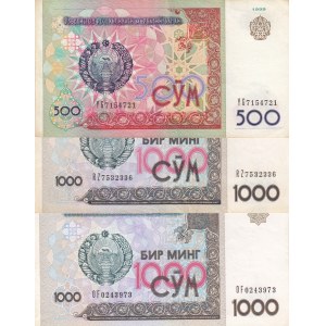 Belarus, 20 Ruble, 50 Ruble (4), 100 Ruble and 500 Ruble (2), 2000, UNC, (Total 8 banknotes)