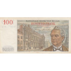 Belgium, 100 Francs, 1952, XF, p129a