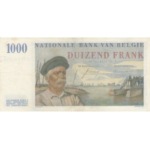Belgium, 1000 Frank, 1958, XF, p131