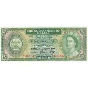 Belize, 1 Dollar, 1974, UNC, p33a