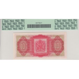 Bermuda, 10 Shillings, 1957, UNC, p19b