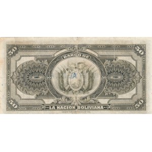 Bolivia, 50 Bolivianos, 1911, VF (+), p110