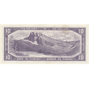 Canada, 10 Dollars, 1954, AUNC, p79b