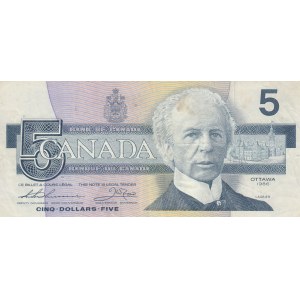 Canada, 5 Dollars, 1986, VF-XF, p95b