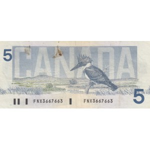 Canada, 5 Dollars, 1986, VF-XF, p95b