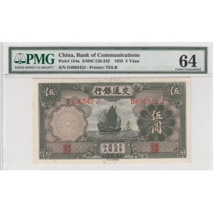 China, 5 Yuan, 1935, AUNC, p154a
