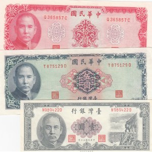 China, 1 Yuan, 5 Yuan and 10 Yuan, 1961-1972, UNC, p1971/ p1978/ p1979, (Total 3 Banknotes)
