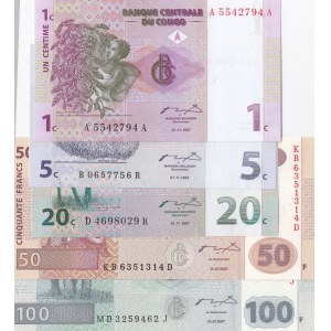 Congo Democratic Republic, 5 Pieces Banknotes