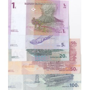 Congo Democratic Republic, 5 Pieces Banknotes