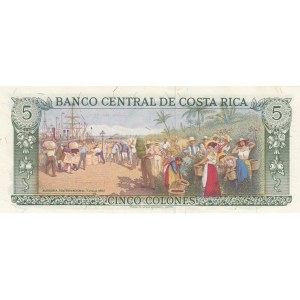 Costarica, 5 Colones, 1970, UNC, p236b