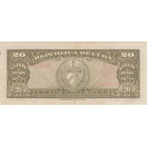 Cuba, 20 Pesos, 1949, VF, p80