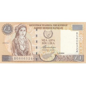 Cyprus, 1 Lira, 2004, UNC, p60d