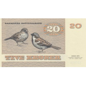Denmark, 20 Kroner, 1972, UNC, p49a