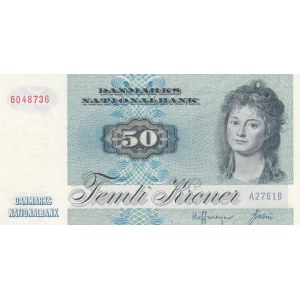 Denmark, 50 Kroner, 1972, UNC, p50a