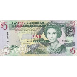 East Caribean States, 5 Dollars, 2008, UNC, p47
