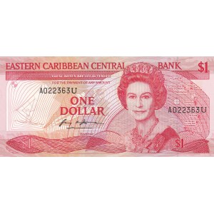 East Caribbean, 1 Dollar, 1988, UNC, p21u