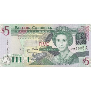 East Caribbean States, 5 Dollars, 2003, UNC, p42Aa