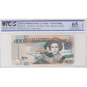 East Caribbean States, 100 Dollars, 2012, UNC, p55