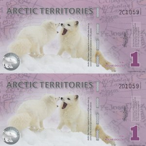 Fantezi Banknot, Artic Terrotories, 1 Dollar (2), 2012, UNC