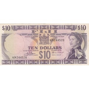 Fiji, 10 Dollars, 1974, UNC, p74b