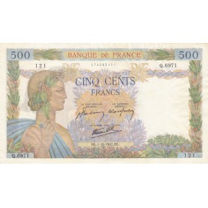 France, 500 Francs, 1942, UNC (-), p95b