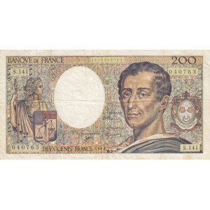 France, 200 Francs, 1992, VF (-), p155e
