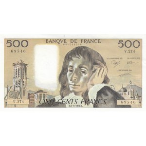 France, 500 Francs, 1988, UNC, p156g