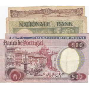 France, 4 Pieces Mixing Condition Banknotes
