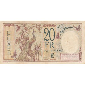 French Somaliland, Djibouti, 20 Francs, 1928, XF, p7b