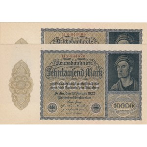 Germany, 10000 Mark, 1922, UNC, p71, (Total 5 Consecutive Banknotes)