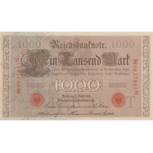 Germany, 1000 Mark, 1910, UNC, p44, (Total 20 consecutive banknotes)