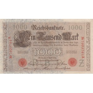 Germany, 1000 Mark, 1910, UNC, p44b, (Total 20 Pieces Consecutive Banknotes)