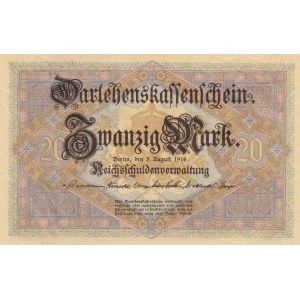 Germany, 20 Mark, 1914, UNC, p48b