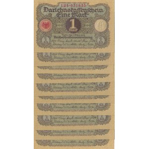 Germany, 1 Mark, 1920, UNC, p58, (Total 10 consecutive banknotes)