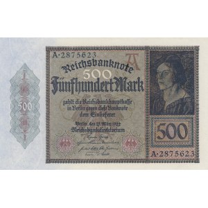 Germany, 500 Mark, 1922, UNC, p73