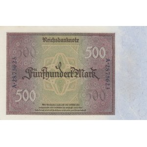 Germany, 500 Mark, 1922, UNC, p73