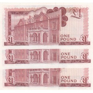 Gibraltar, 1 Pound, 1988, UNC, p20e, (Total 3 Banknotes)