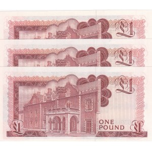 Gibraltar, 1 Pound, 1988, UNC, p20e, (Total 3 Consecutive Banknotes)
