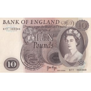 Great Britain, 10 Pounds, 1971, UNC, p367c