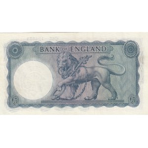 Great Britain, 5 Pounds, 1957-1961, UNC, p371a