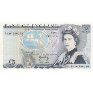 Great Britain, 5 Pound, 1973, UNC (-), p378b
